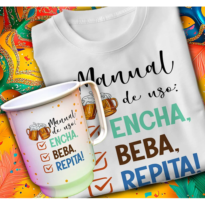 24 Artes para Caneca e Camisa Carnaval Arquivo em Editável 6