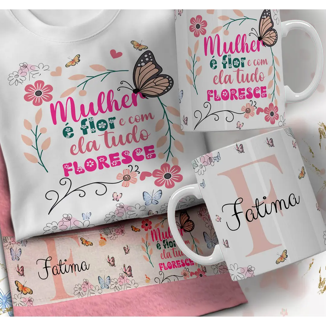 66 Artes para Caneca Camisa e Toalhinha Dia das Mulheres Arquivo em Editável  8