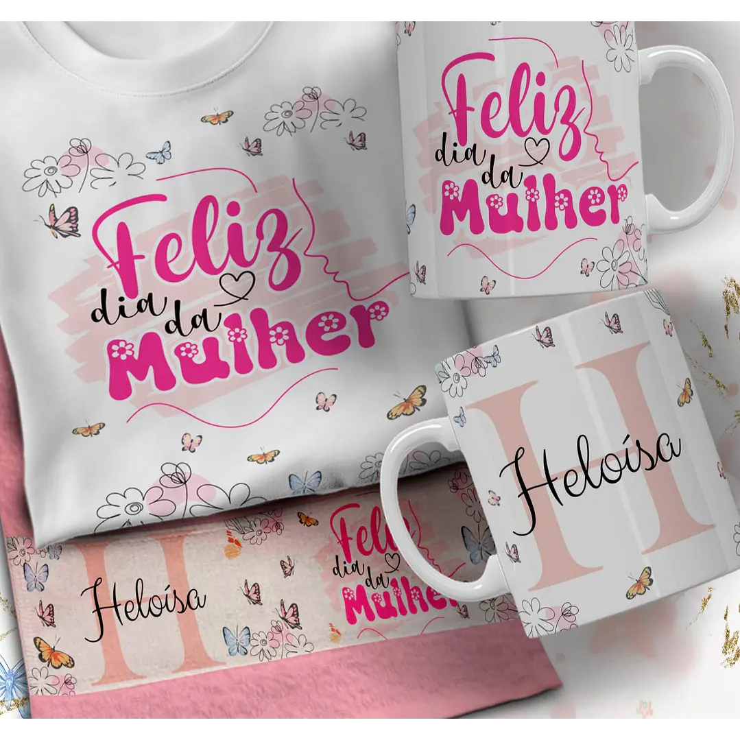 66 Artes para Caneca Camisa e Toalhinha Dia das Mulheres Arquivo em Editável  10