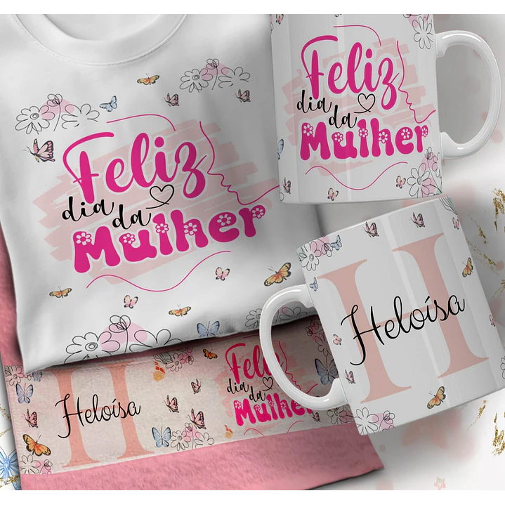 66 Artes para Caneca Camisa e Toalhinha Dia das Mulheres Arquivo em Editável  10