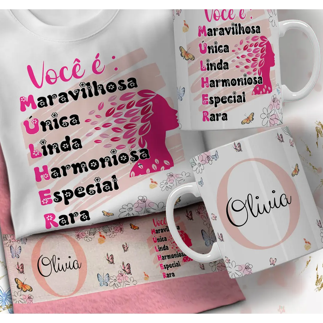 66 Artes para Caneca Camisa e Toalhinha Dia das Mulheres Arquivo em Editável  17