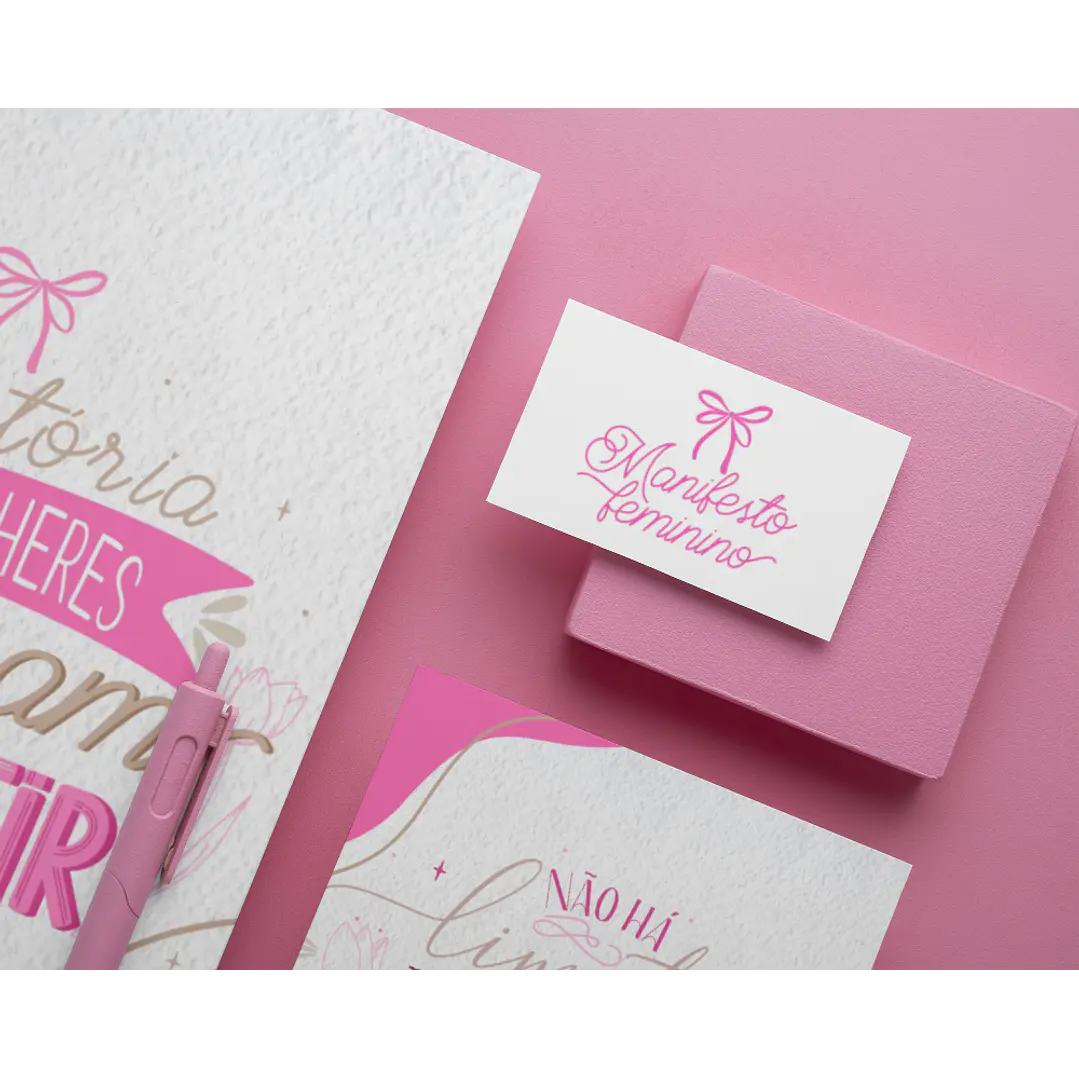 Arquivos Prontos Frases Motivacionais Manifesto Feminino, Junto e Misturado,Baralho do Autocuidado Arquivo editável 3