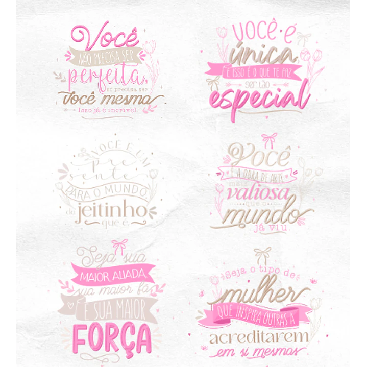 Arquivos Prontos Frases Motivacionais Manifesto Feminino, Junto e Misturado,Baralho do Autocuidado Arquivo editável 4