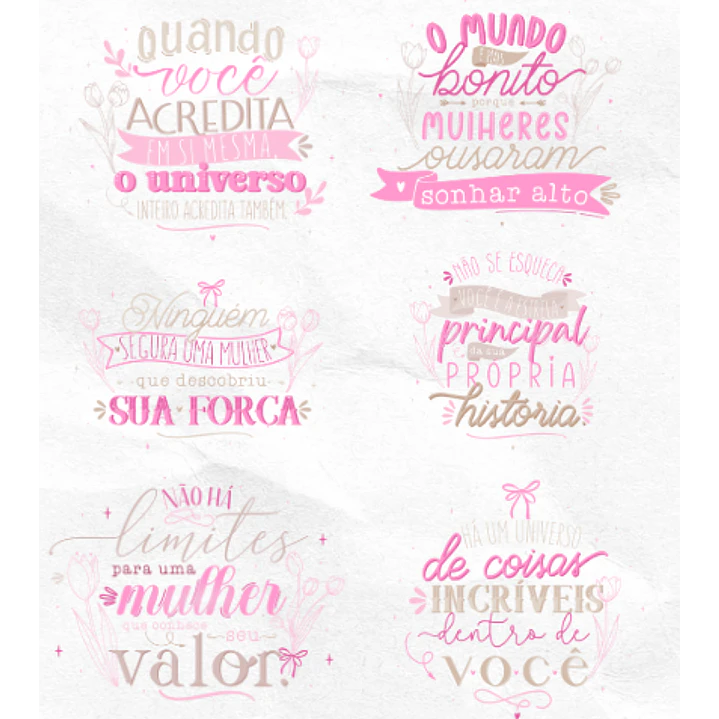 Arquivos Prontos Frases Motivacionais Manifesto Feminino, Junto e Misturado,Baralho do Autocuidado Arquivo editável 5