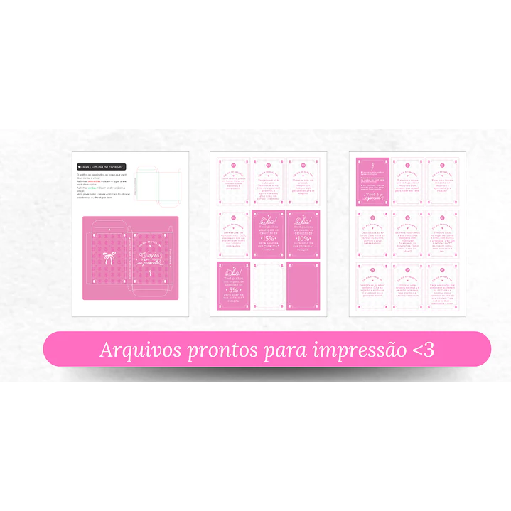 Arquivos Prontos Frases Motivacionais Manifesto Feminino, Junto e Misturado,Baralho do Autocuidado Arquivo editável 2