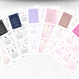 Arquivos Prontos Frases Motivacionais Manifesto Feminino, Junto e Misturado,Baralho do Autocuidado Arquivo editável