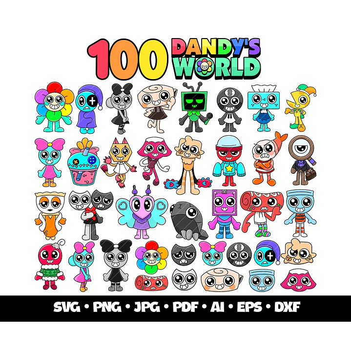 Kit Digital Dandy's World em Png 1