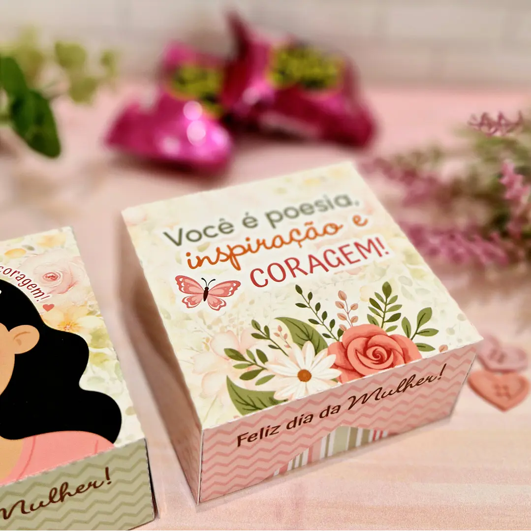 Arquivo Caixa Multiuso Dia da Mulher Kit Digital em Pdf e Png 3