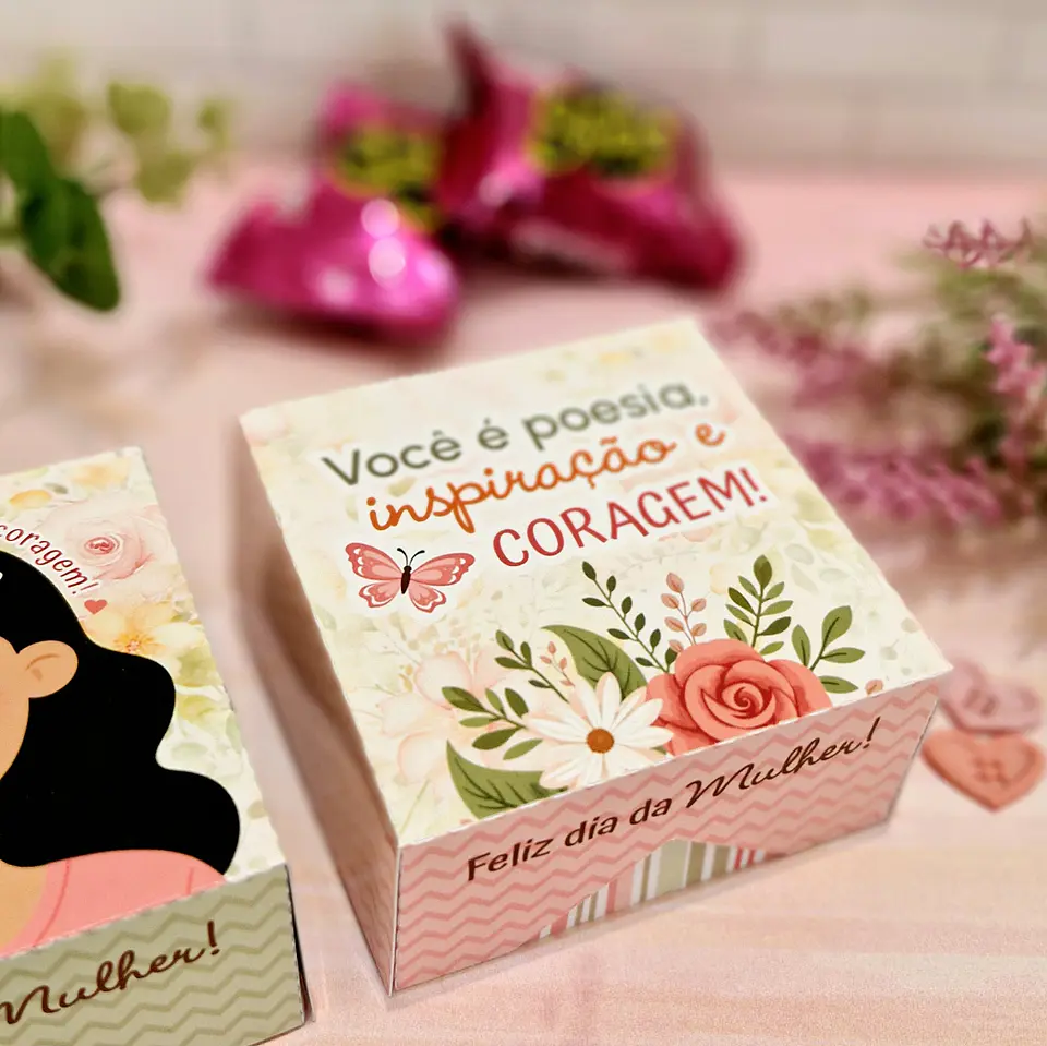 Arquivo Caixa Multiuso Dia da Mulher Kit Digital em Pdf e Png 3