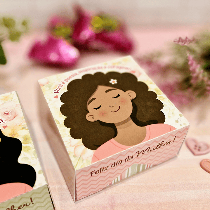 Arquivo Caixa Multiuso Dia da Mulher Kit Digital em Pdf e Png 5
