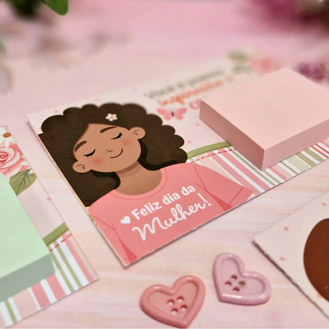 Arquivo Tags Post It Dia da Mulher Kit Digital em Pdf e Png 1