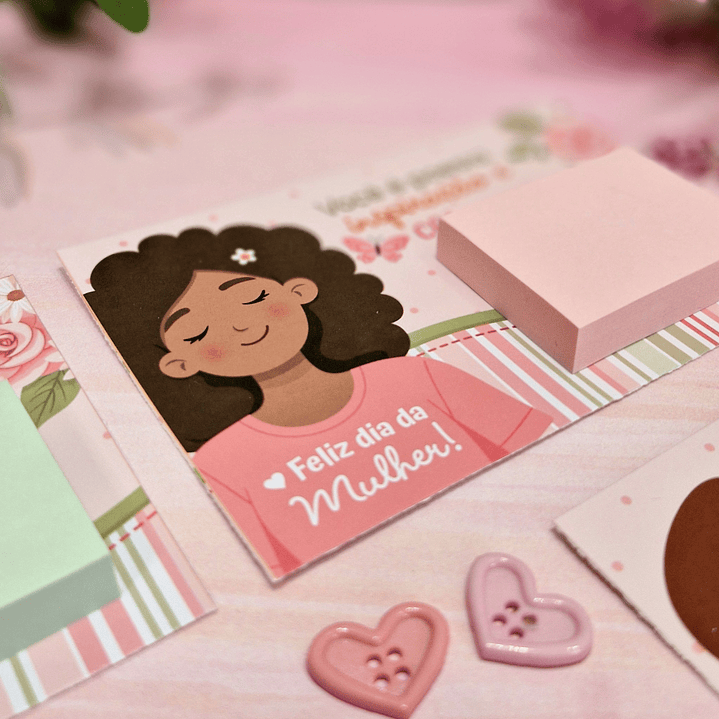 Arquivo Tags Post It Dia da Mulher Kit Digital em Pdf e Png 1