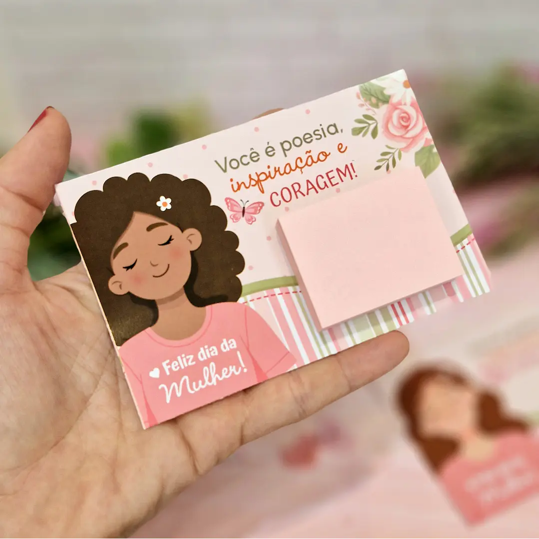 Arquivo Tags Post It Dia da Mulher Kit Digital em Pdf e Png 2