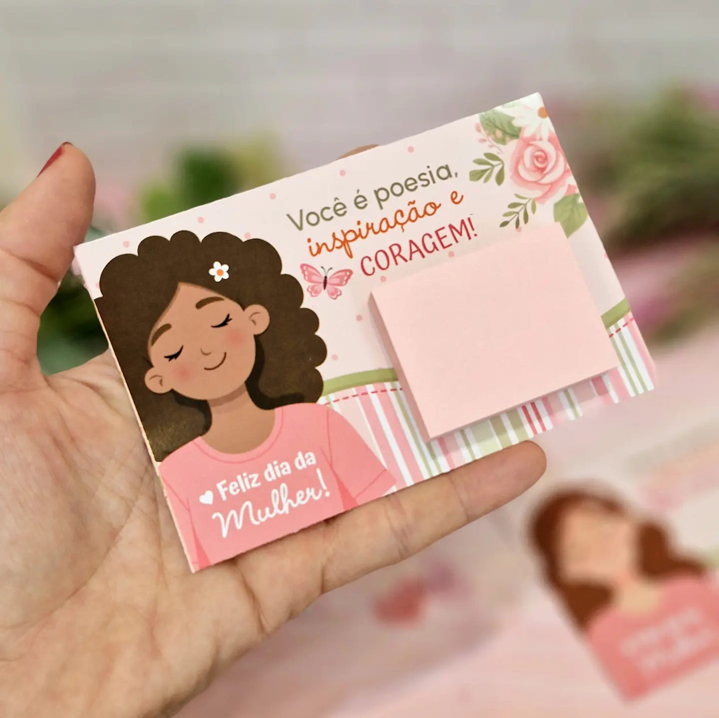 Arquivo Tags Post It Dia da Mulher Kit Digital em Pdf e Png 2
