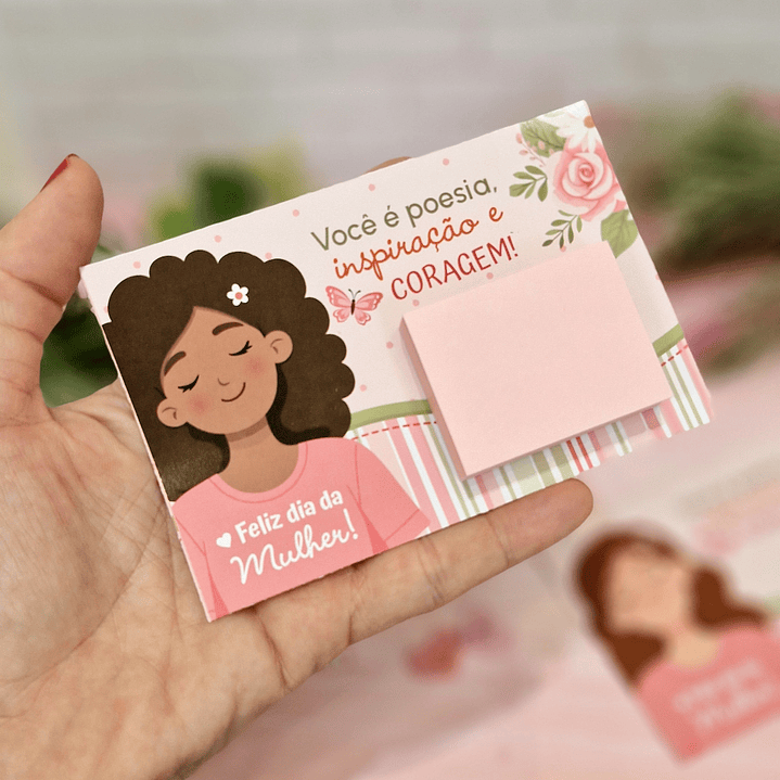 Arquivo Tags Post It Dia da Mulher Kit Digital em Pdf e Png 2