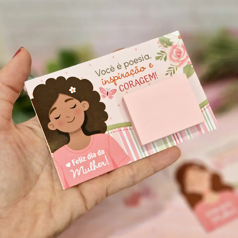 Arquivo Tags Post It Dia da Mulher Kit Digital em Pdf e Png 2