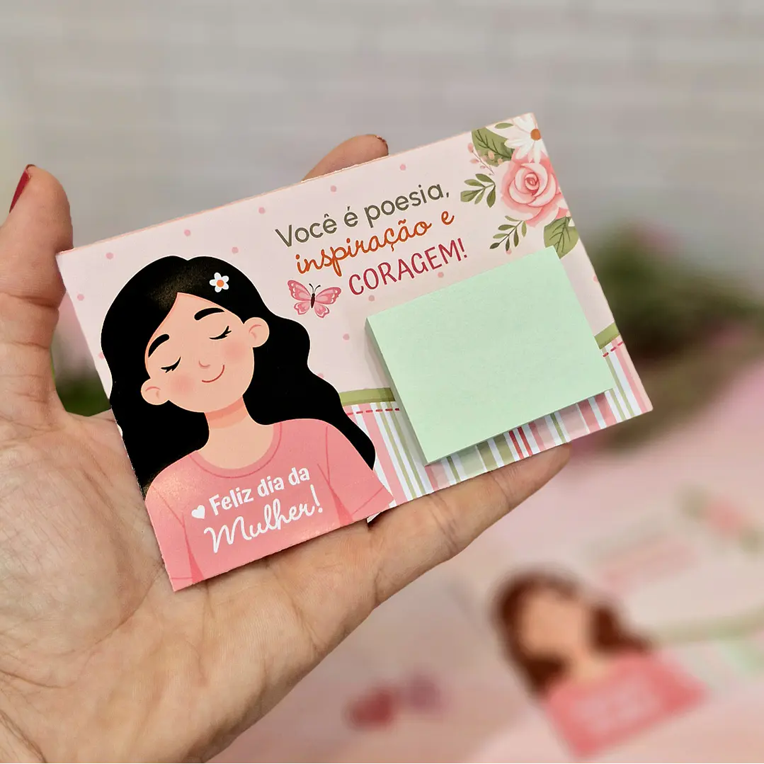 Arquivo Tags Post It Dia da Mulher Kit Digital em Pdf e Png 3