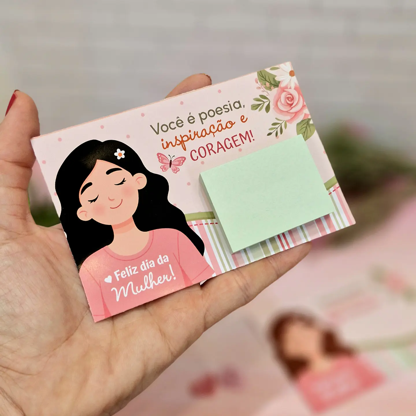 Arquivo Tags Post It Dia da Mulher Kit Digital em Pdf e Png 3