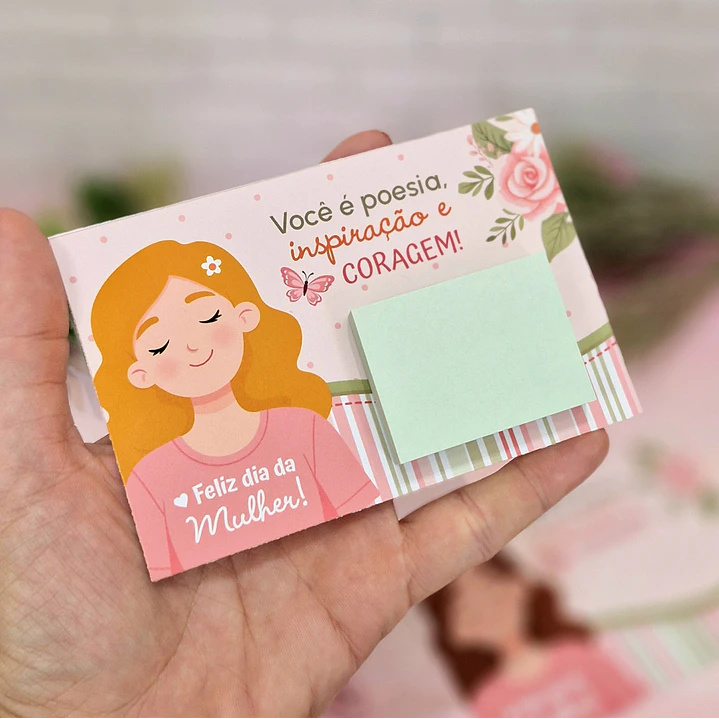 Arquivo Tags Post It Dia da Mulher Kit Digital em Pdf e Png 5