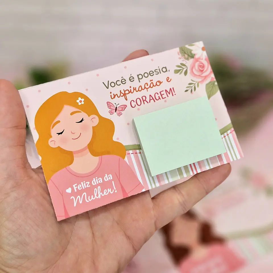 Arquivo Tags Post It Dia da Mulher Kit Digital em Pdf e Png 5