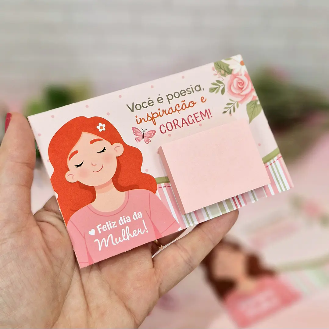 Arquivo Tags Post It Dia da Mulher Kit Digital em Pdf e Png 6