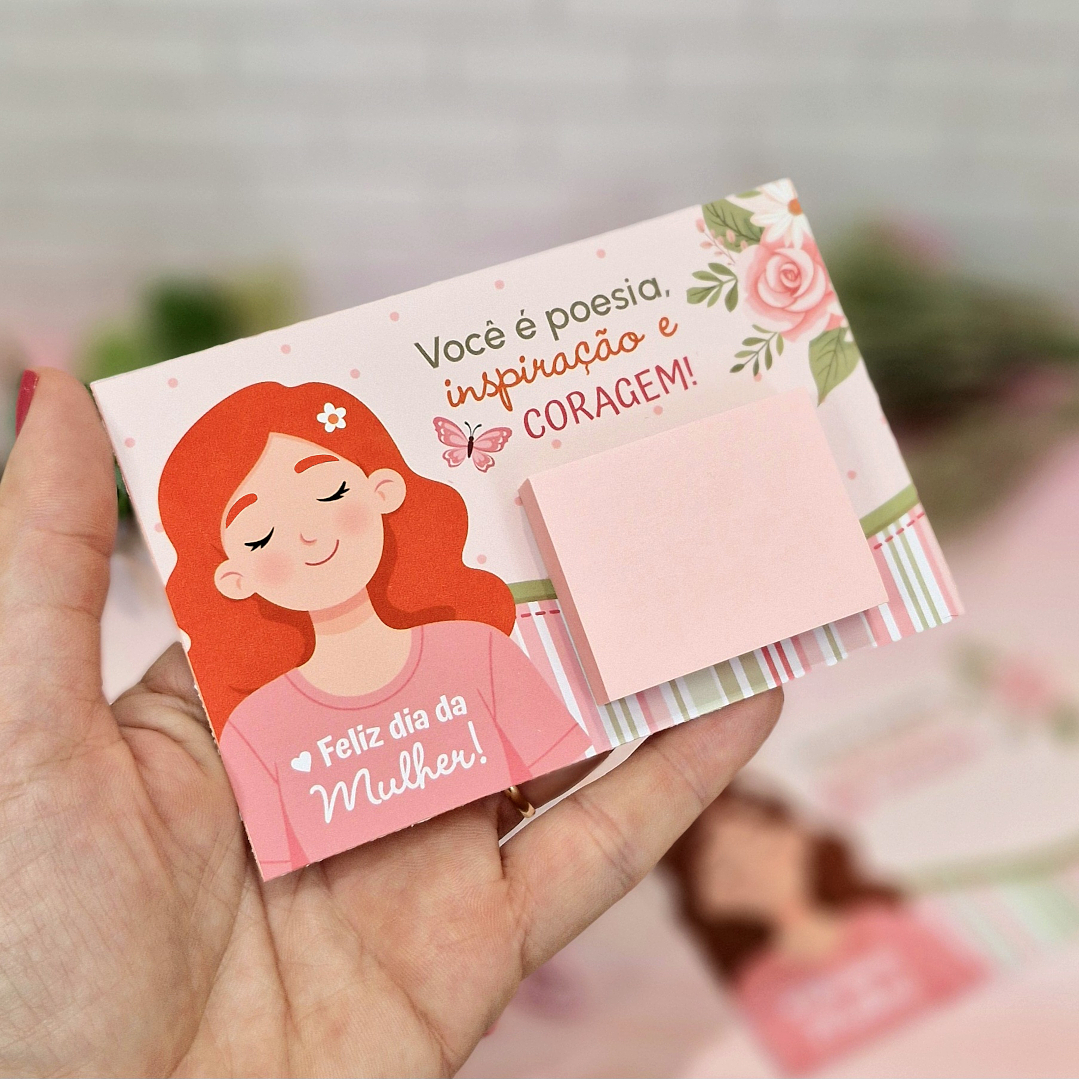 Arquivo Tags Post It Dia da Mulher Kit Digital em Pdf e Png 6