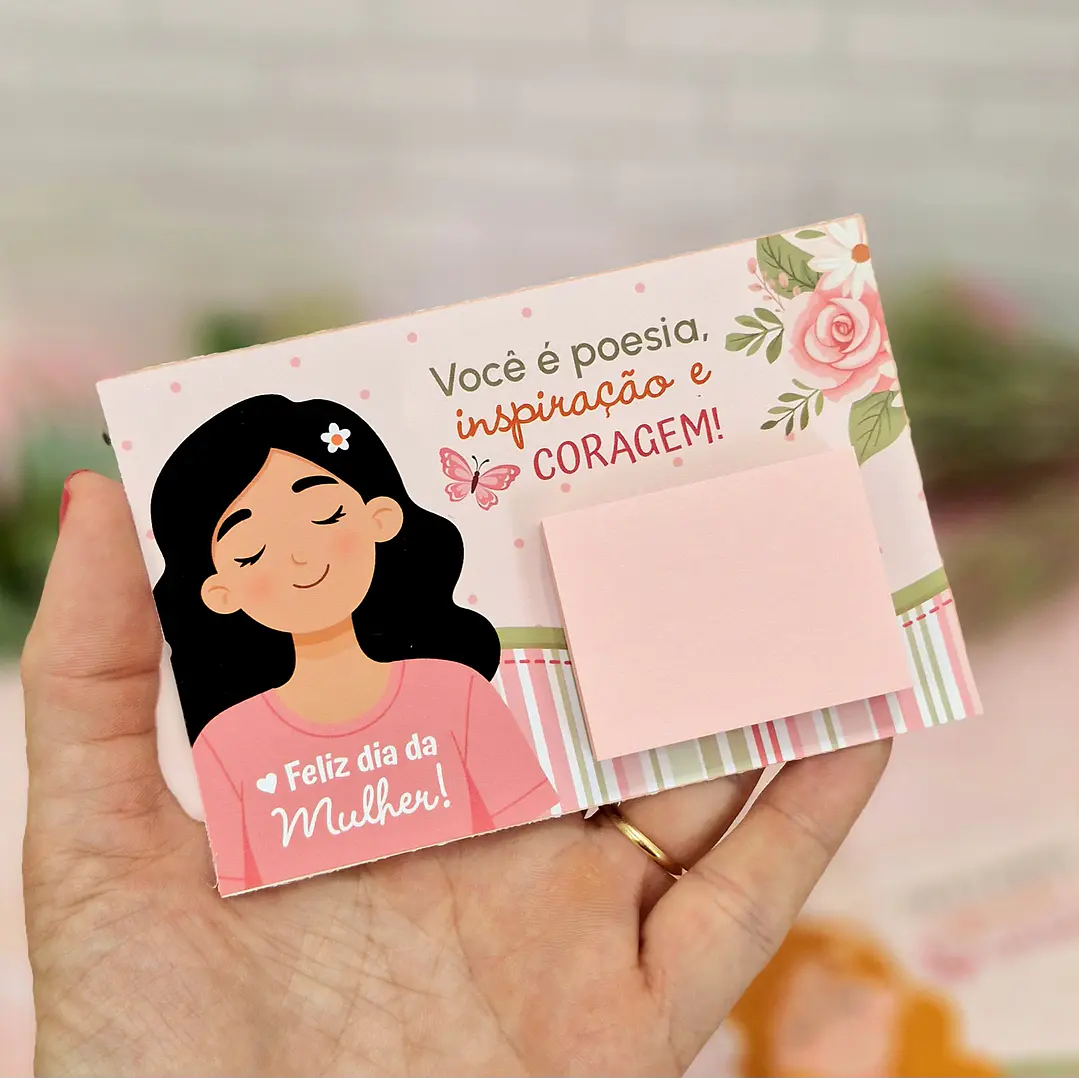Arquivo Tags Post It Dia da Mulher Kit Digital em Pdf e Png 8