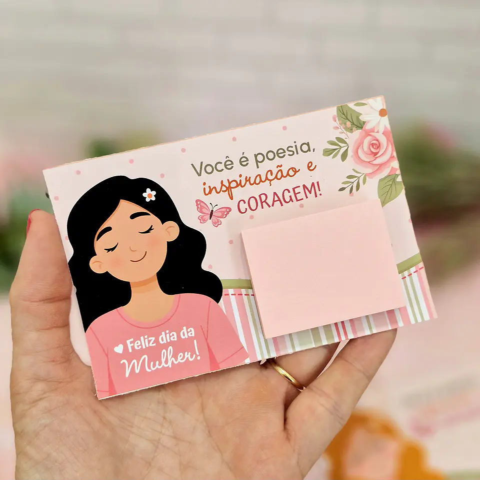 Arquivo Tags Post It Dia da Mulher Kit Digital em Pdf e Png 8