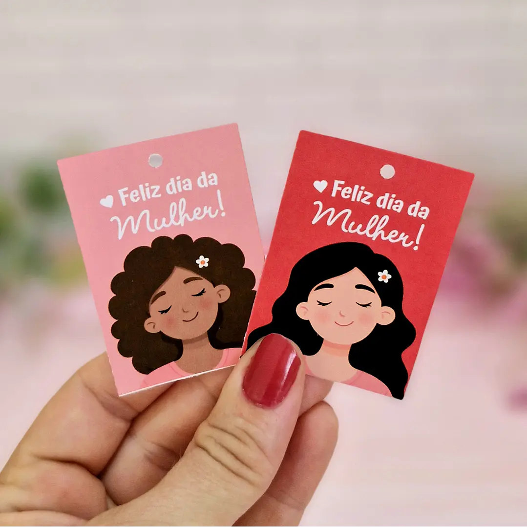 Arquivo Tags Dia da Mulher Kit Digital em Pdf e Png 1