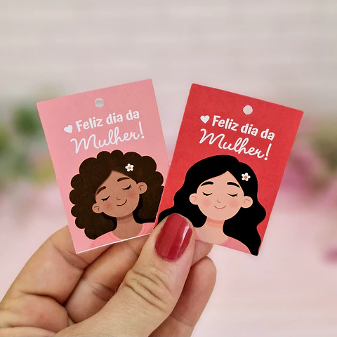 Arquivo Tags Dia da Mulher Kit Digital em Pdf e Png