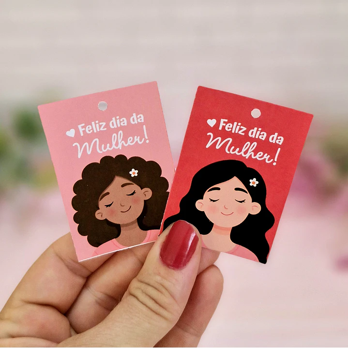 Arquivo Tags Dia da Mulher Kit Digital em Pdf e Png 1