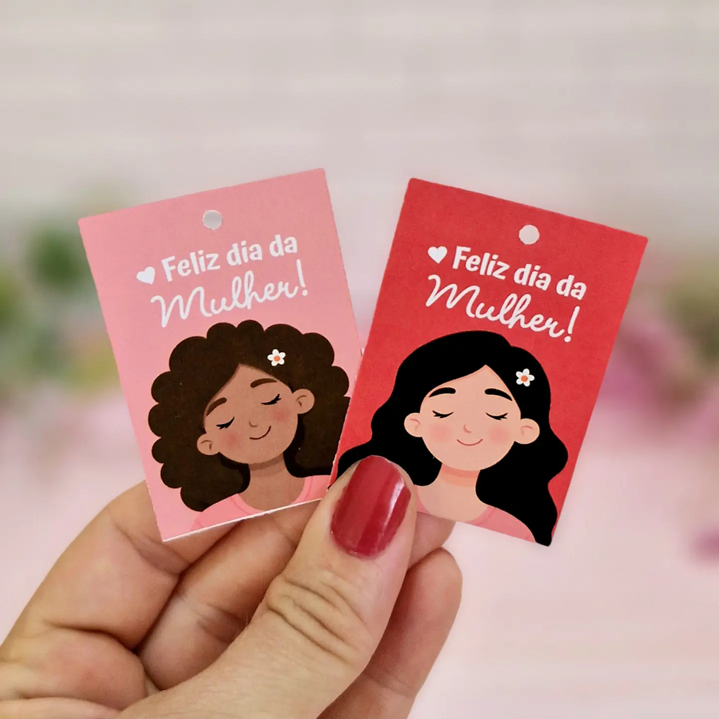 Arquivo Tags Dia da Mulher Kit Digital em Pdf e Png 1