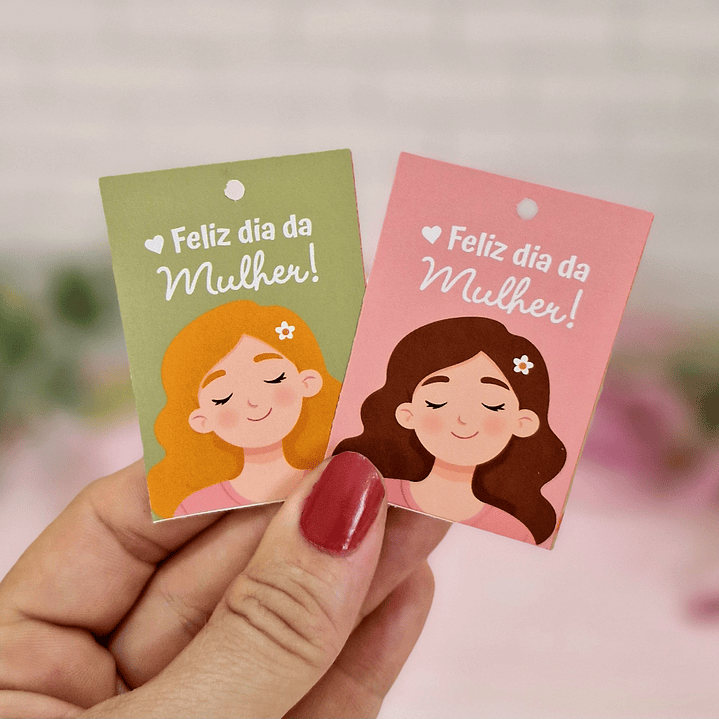 Arquivo Tags Dia da Mulher Kit Digital em Pdf e Png 2