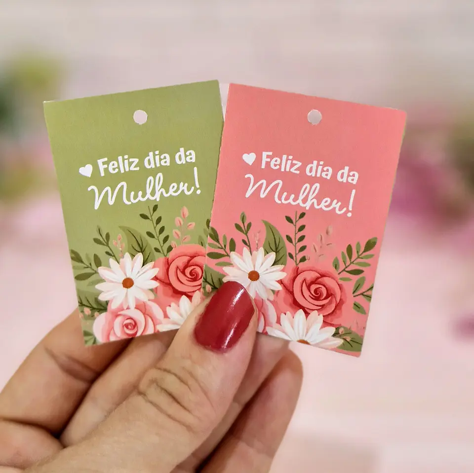 Arquivo Tags Dia da Mulher Kit Digital em Pdf e Png 3