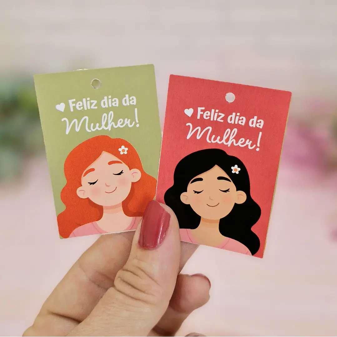Arquivo Tags Dia da Mulher Kit Digital em Pdf e Png 4