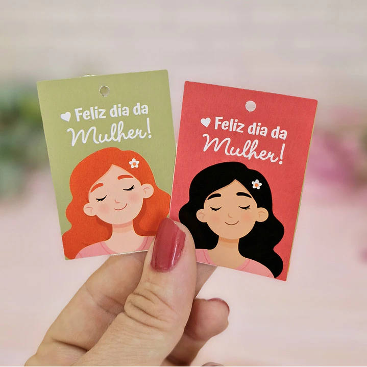 Arquivo Tags Dia da Mulher Kit Digital em Pdf e Png 4