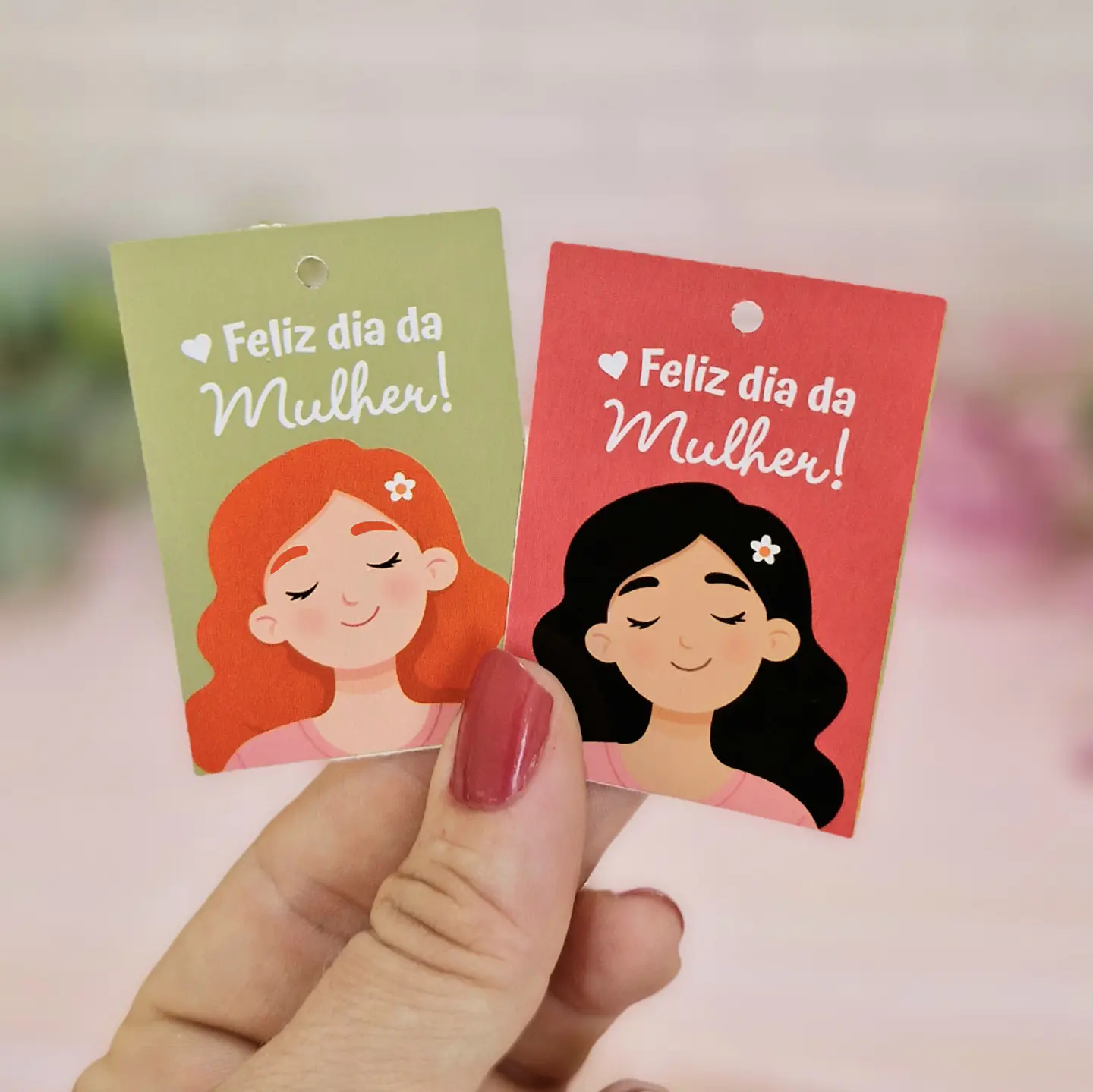 Arquivo Tags Dia da Mulher Kit Digital em Pdf e Png 4