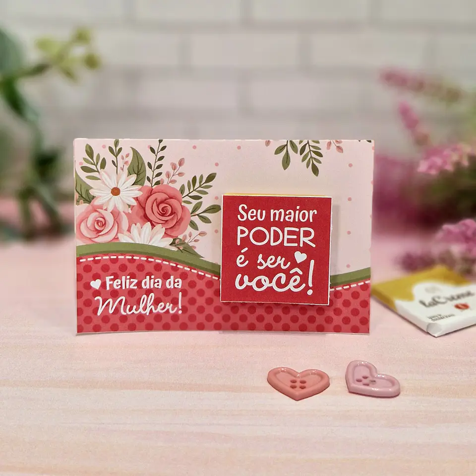 Arquivo Cartão Card La Creme Dia da Mulher Kit Digital em Pdf e Png 1