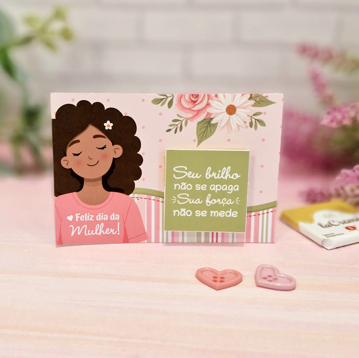 Arquivo Cartão Card La Creme Dia da Mulher Kit Digital em Pdf e Png 2