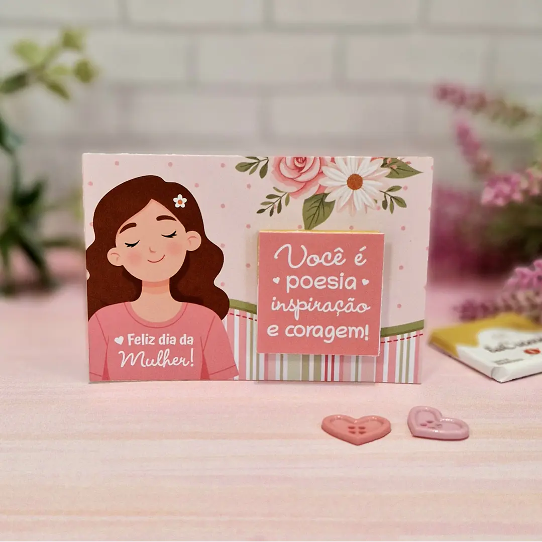 Arquivo Cartão Card La Creme Dia da Mulher Kit Digital em Pdf e Png 3