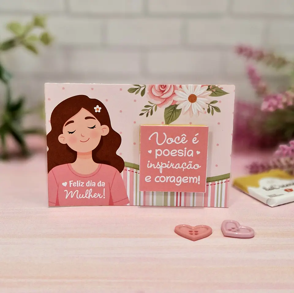Arquivo Cartão Card La Creme Dia da Mulher Kit Digital em Pdf e Png 3