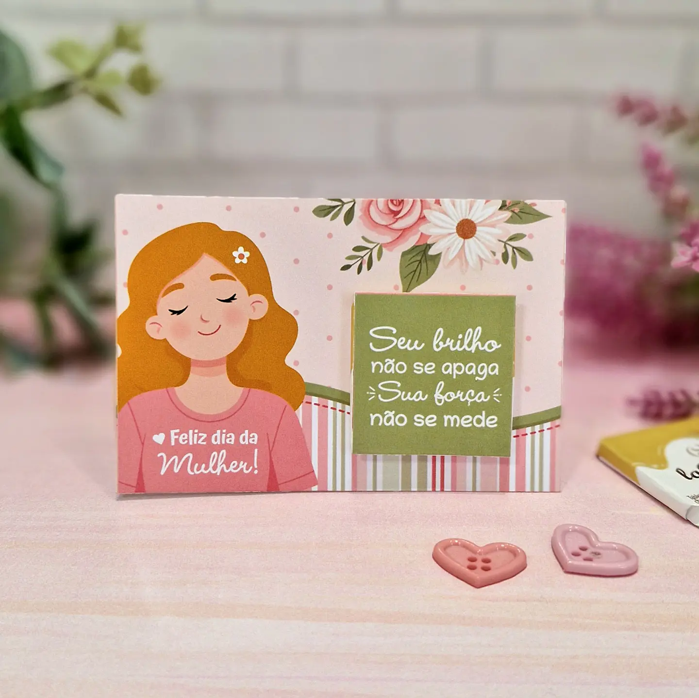 Arquivo Cartão Card La Creme Dia da Mulher Kit Digital em Pdf e Png 4