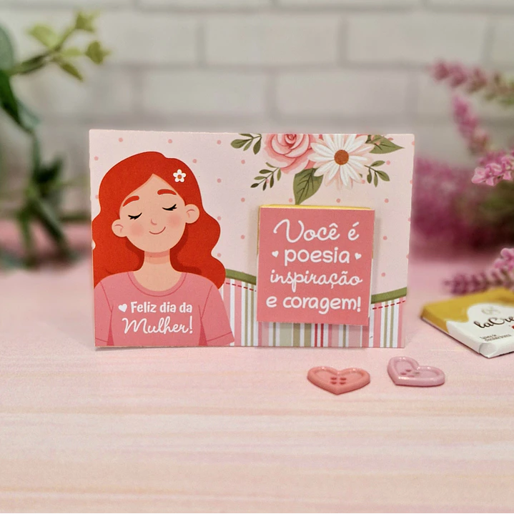 Arquivo Cartão Card La Creme Dia da Mulher Kit Digital em Pdf e Png 5