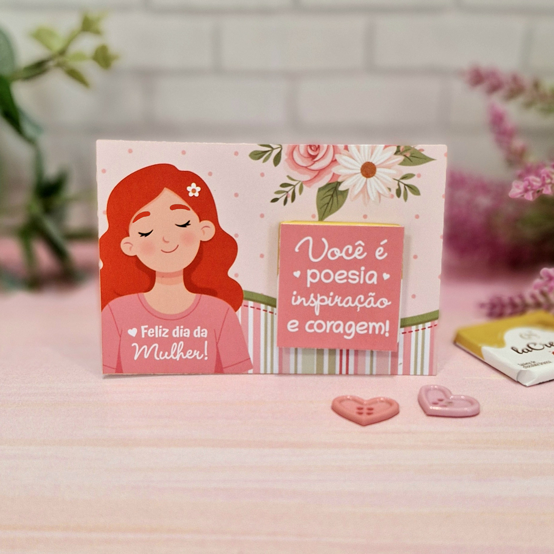 Arquivo Cartão Card La Creme Dia da Mulher Kit Digital em Pdf e Png 5