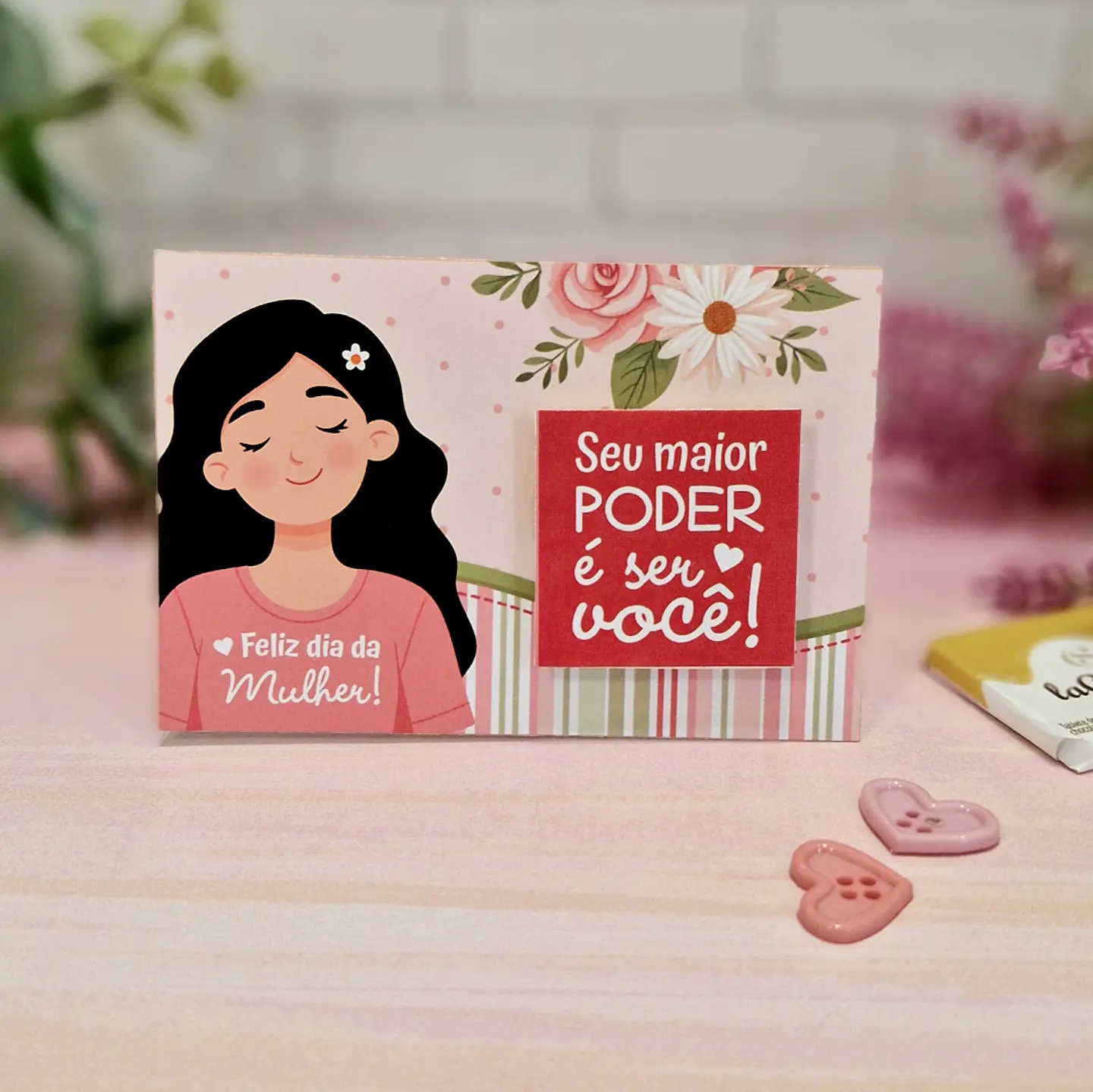 Arquivo Cartão Card La Creme Dia da Mulher Kit Digital em Pdf e Png 6