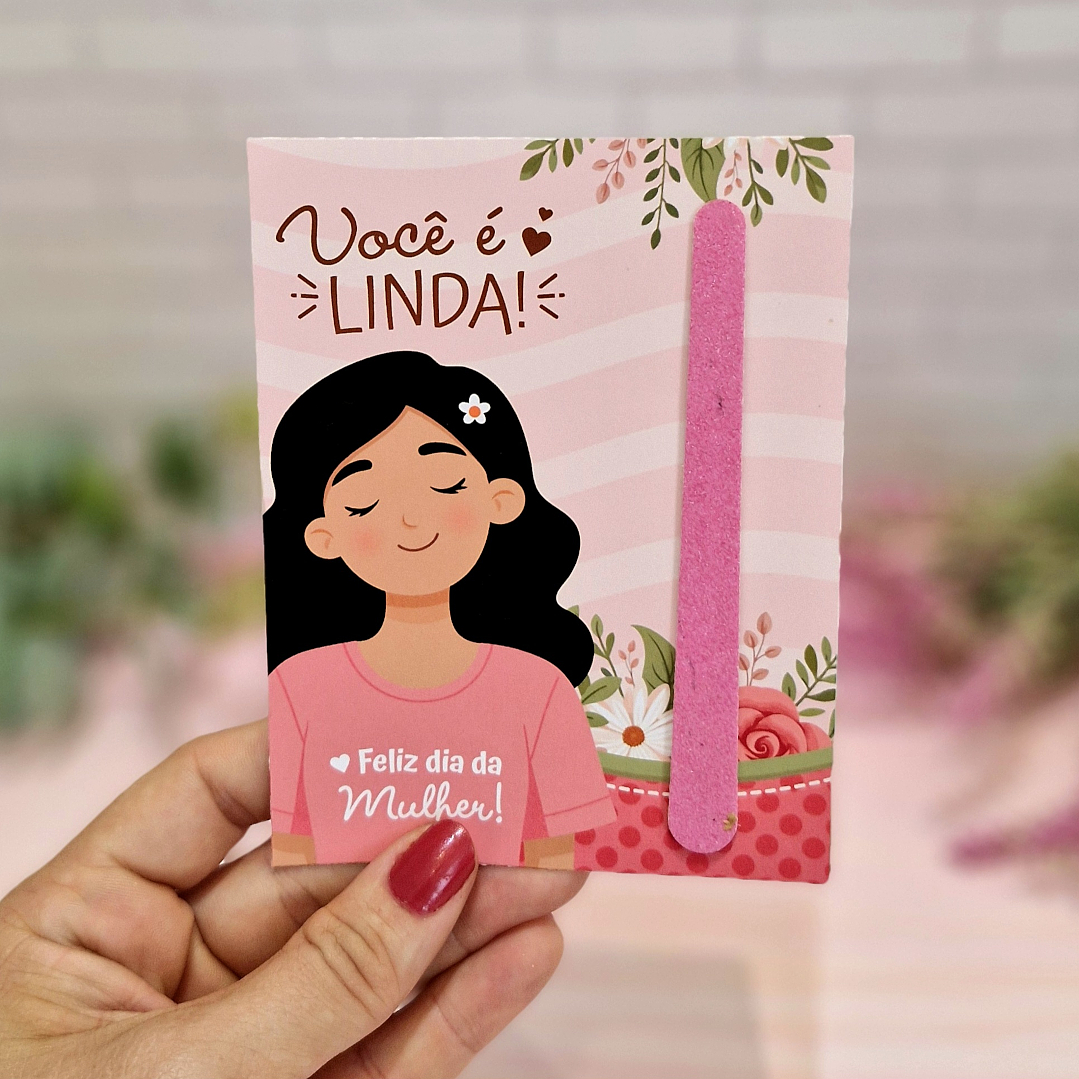 Arquivo Cartão Card Vertical 13x10 Dia da Mulher Kit Digital em Pdf e Png 3