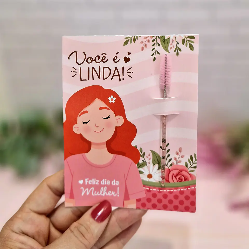 Arquivo Cartão Card Vertical 13x10 Dia da Mulher Kit Digital em Pdf e Png 4
