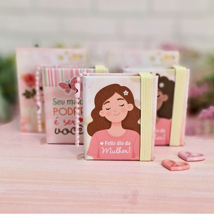 Arquivo Chaveiro Post It Dia da Mulher Kit Digital em Pdf e Png 1