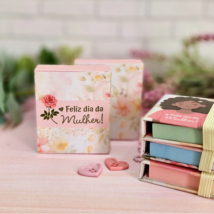 Arquivo Chaveiro Post It Dia da Mulher Kit Digital em Pdf e Png 3