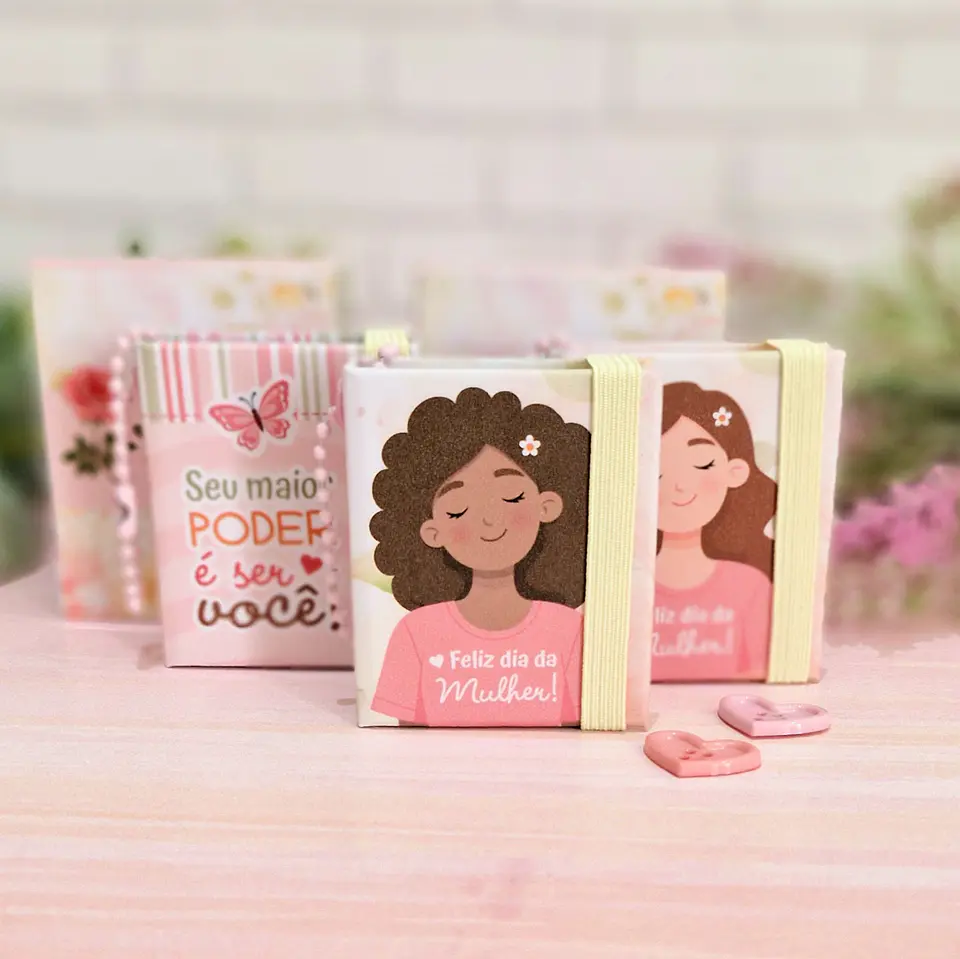 Arquivo Chaveiro Post It Dia da Mulher Kit Digital em Pdf e Png 6